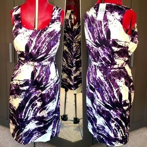 Purple paint print michael kors dress